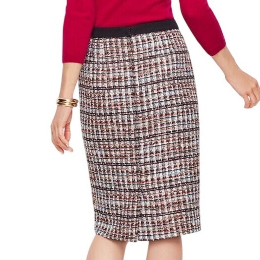 NWT Talbots Womens Tweed Pencil Skirt Black Multi Size 8 Old Money Preppy Career - Picture 2 of 14